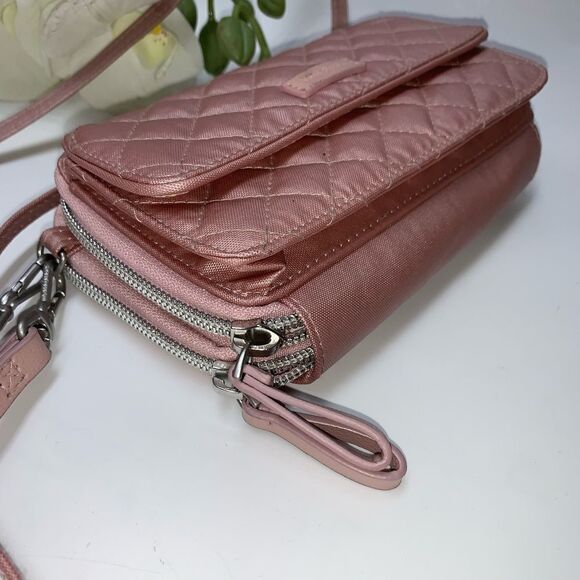 NEW Vera Bradley Nylon Organizer Crossbody Pink Small - Picture 8 of 14
